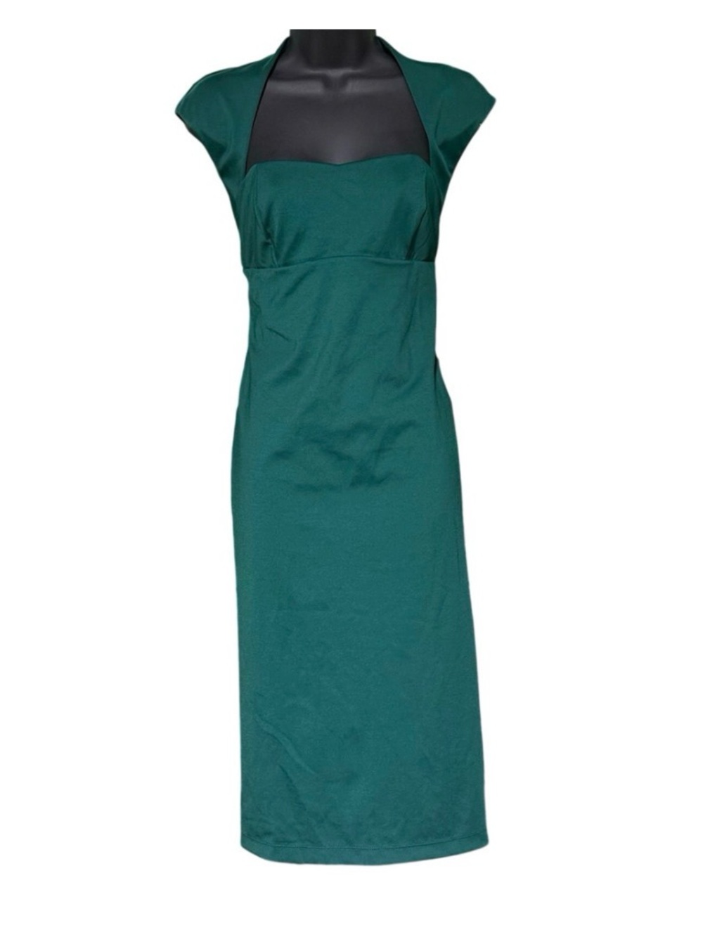 HALARA Emerald Green Cap-Sleeve Midi Dress 2-in-1 shorts underneath Large